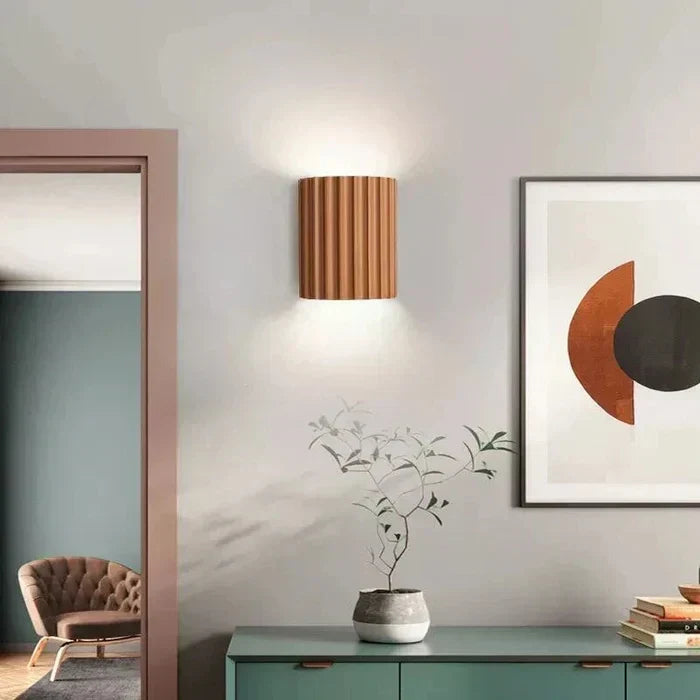 Applique da parete in resina nordica a strisce LED 1 luce