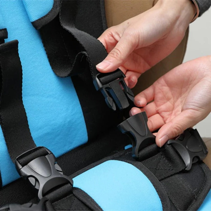 Car Seat Travel Booster Foldable 5 Point Harness