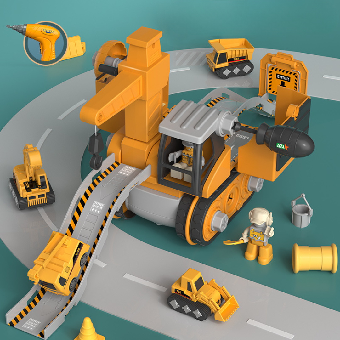 STEM Construction Toy Set Buildable Educational Trucks Children