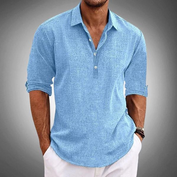 Massimo | Klassisches Polo aus elegantem und atmungsaktivem Leinen, kurzärmelig