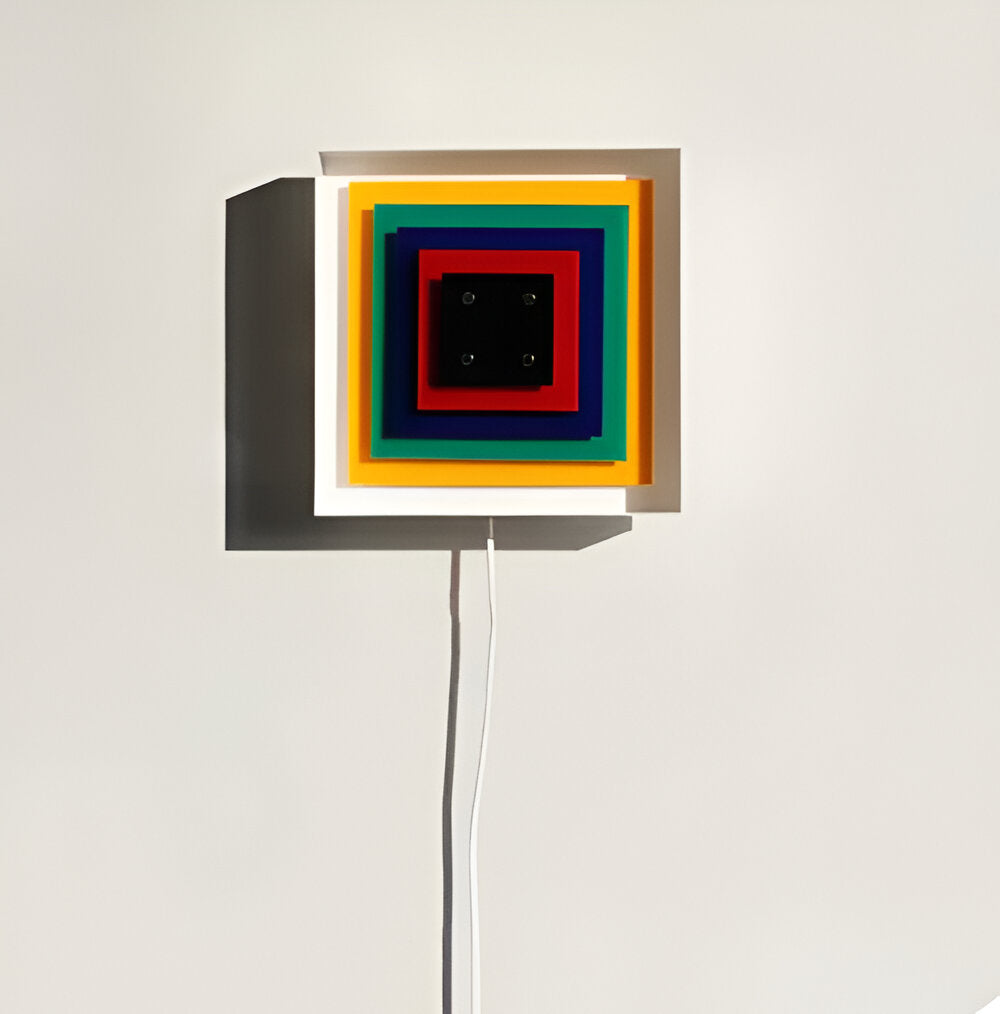 Memphis Bauhaus quadratischer Wandleuchter LED 1-Flammig