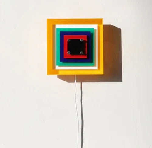 Memphis Bauhaus quadratischer Wandleuchter LED 1-Flammig