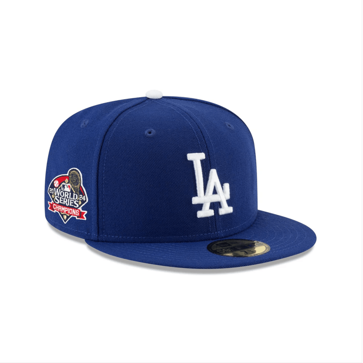 Los Angeles Dodgers 2024 World Series Kampioenen Zijembleem Koninklijk 59FIFTY Fitted