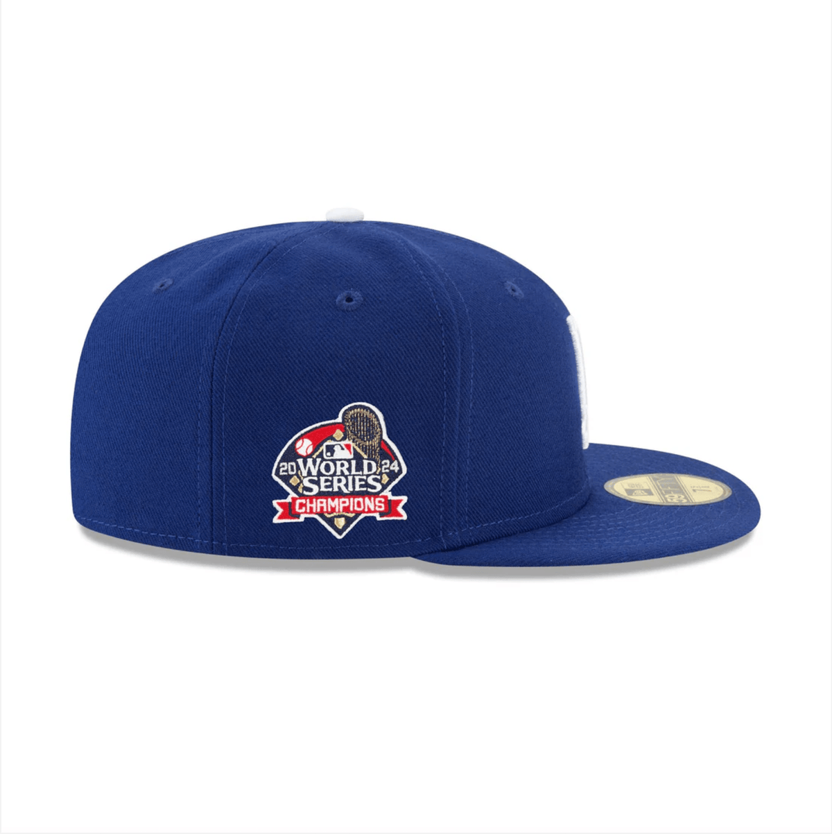 Los Angeles Dodgers 2024 World Series Kampioenen Zijembleem Koninklijk 59FIFTY Fitted