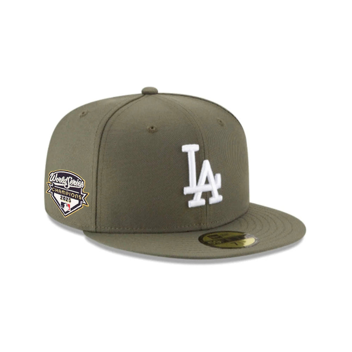 Los Angeles Dodgers 2025 World Series Kampioenen Olive 59FIFTY Fitted Hoed