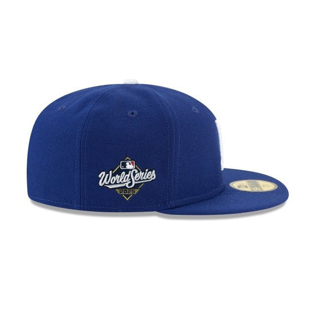 Gorra ajustada Royal 59FIFTY con parche lateral participante de la Serie Mundial 2025 de Los Angeles Dodgers