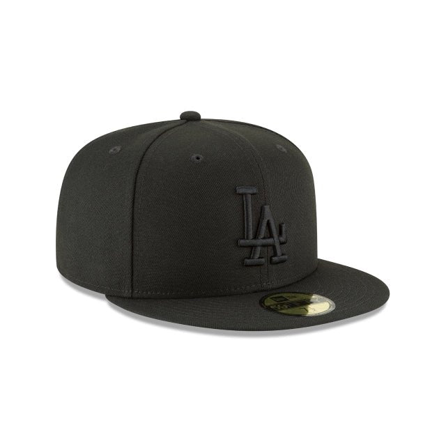 Los Angeles Dodgers Authentic Kollektion Schwarz auf Schwarz 59FIFTY Fitted Hut