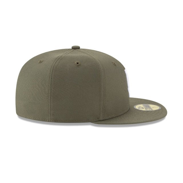 Gorra ajustada Los Angeles Dodgers Colección Auténtica Verde Oliva 59FIFTY