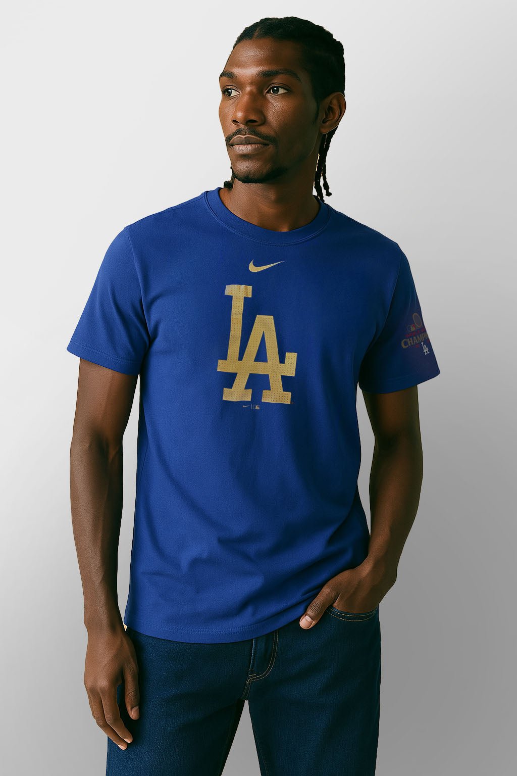 Los Angeles Dodgers 2024 World Series Kampioenen Nike Goud & Royal T-Shirt
