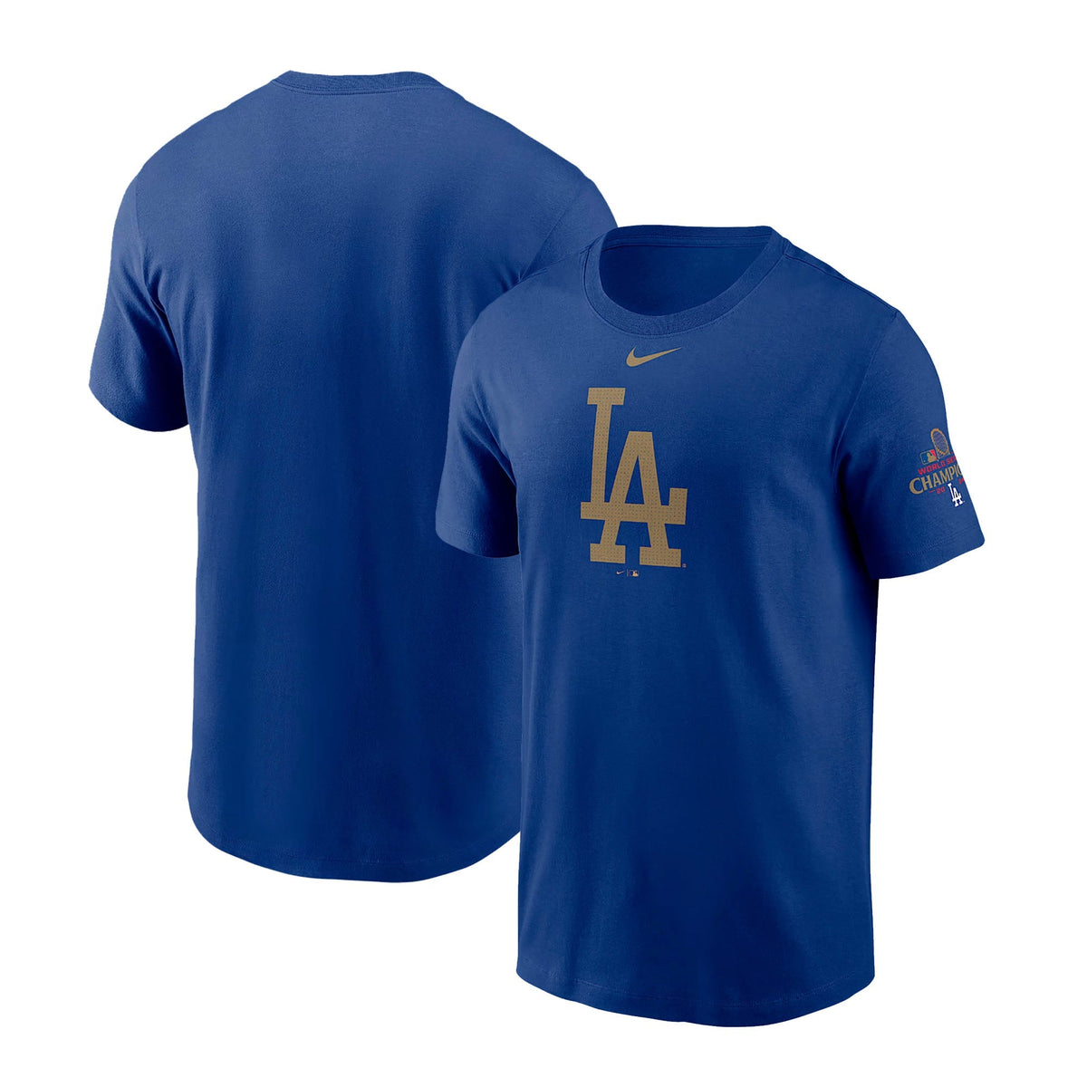 Los Angeles Dodgers 2024 World Series Kampioenen Nike Goud & Royal T-Shirt