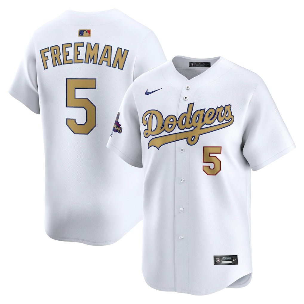 Los Angeles Dodgers Freddie Freeman Jersey Limitado Nike® Campeón de la Serie Mundial 2024