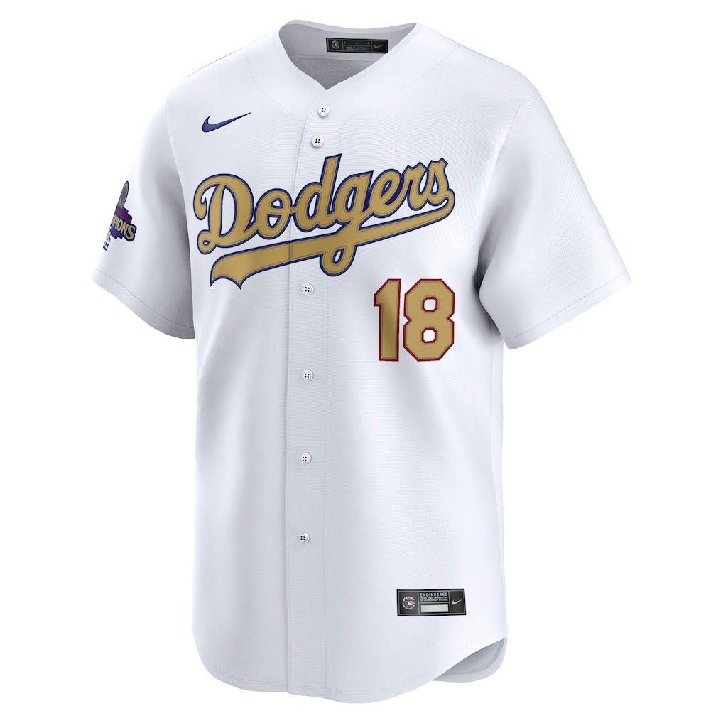 Los Angeles Dodgers Yoshinobu Yamamoto Jersey Limitado Nike® Campeón de la Serie Mundial 2024