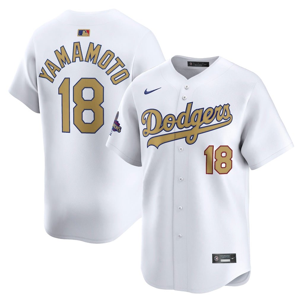 Los Angeles Dodgers Yoshinobu Yamamoto Jersey Limitado Nike® Campeón de la Serie Mundial 2024