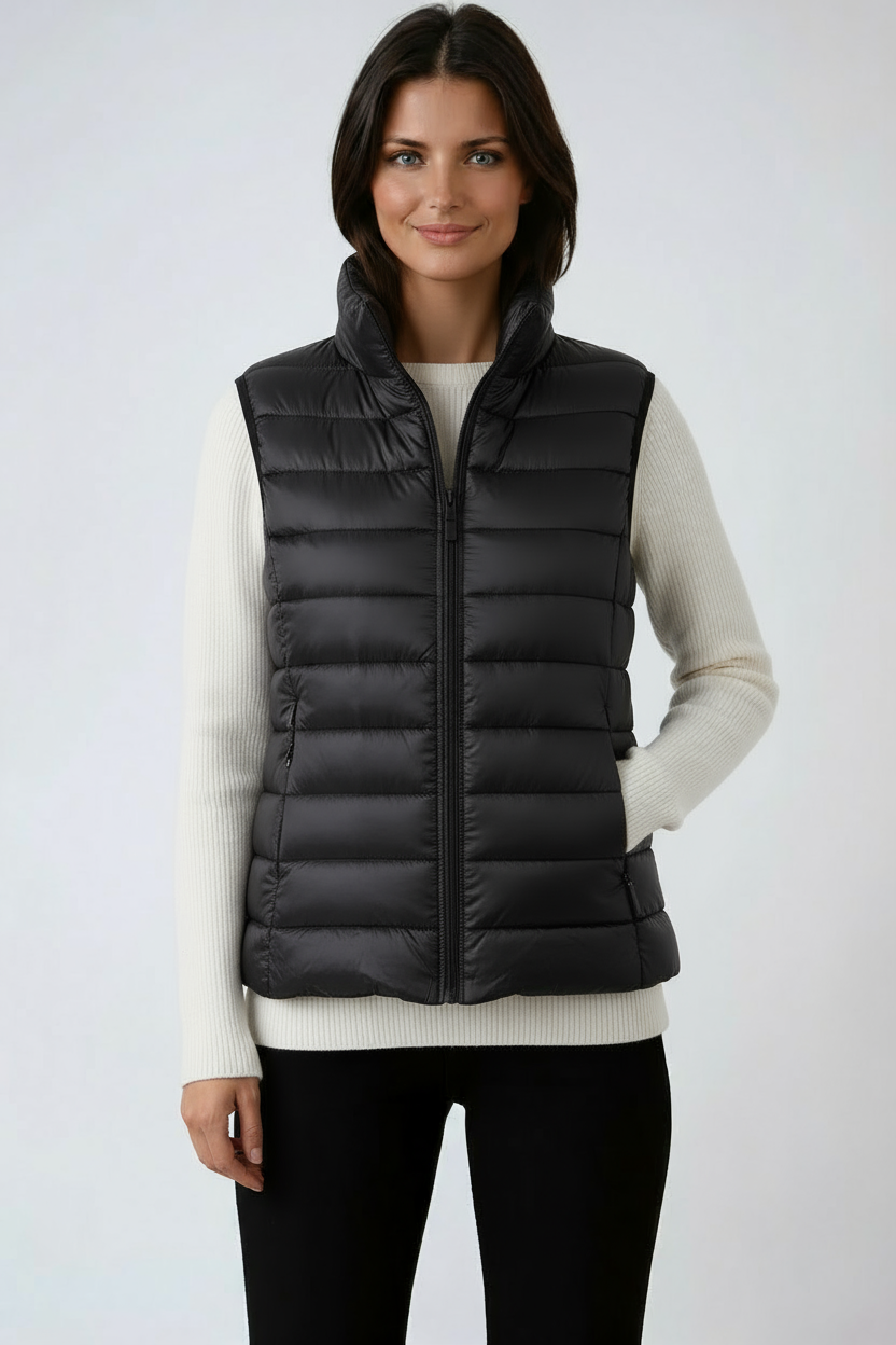 CHALECO ACOLCHADO – CUELLO ALTO SIN MANGAS