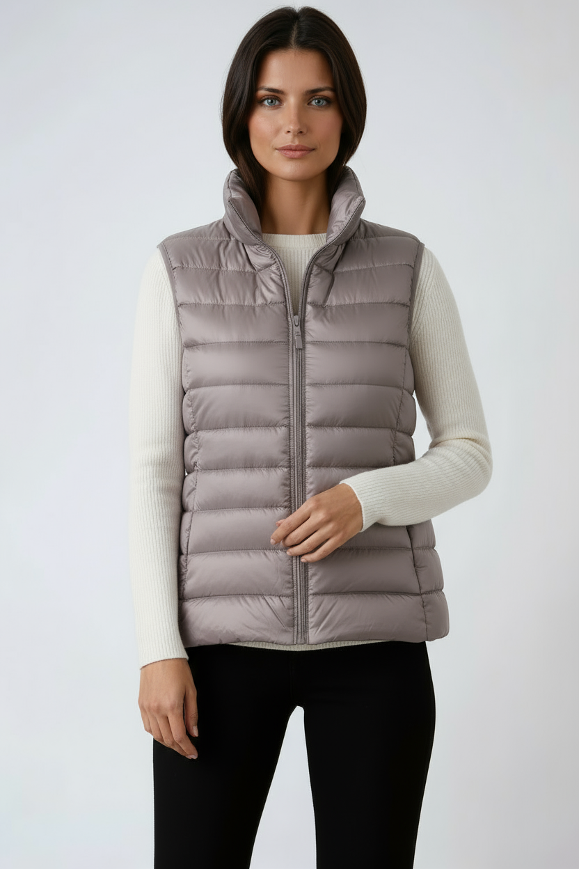 CHALECO ACOLCHADO – CUELLO ALTO SIN MANGAS
