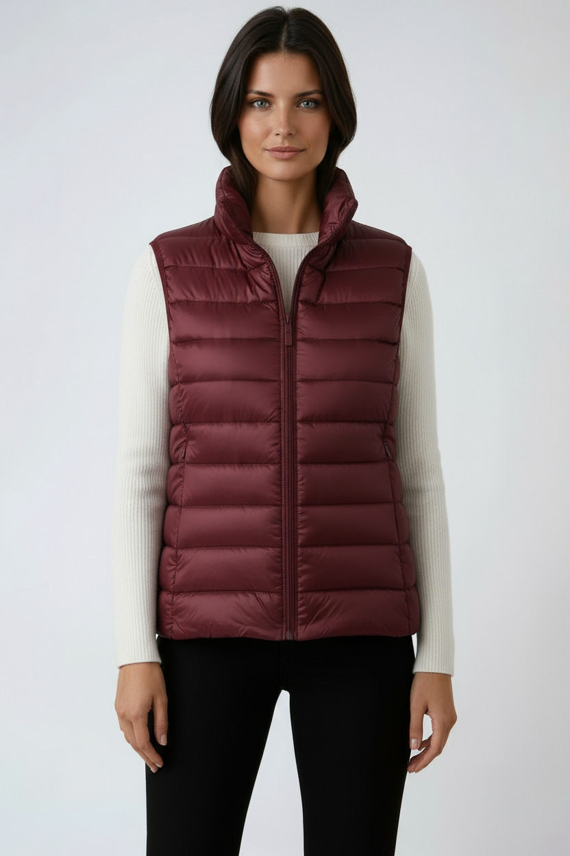 CHALECO ACOLCHADO – CUELLO ALTO SIN MANGAS