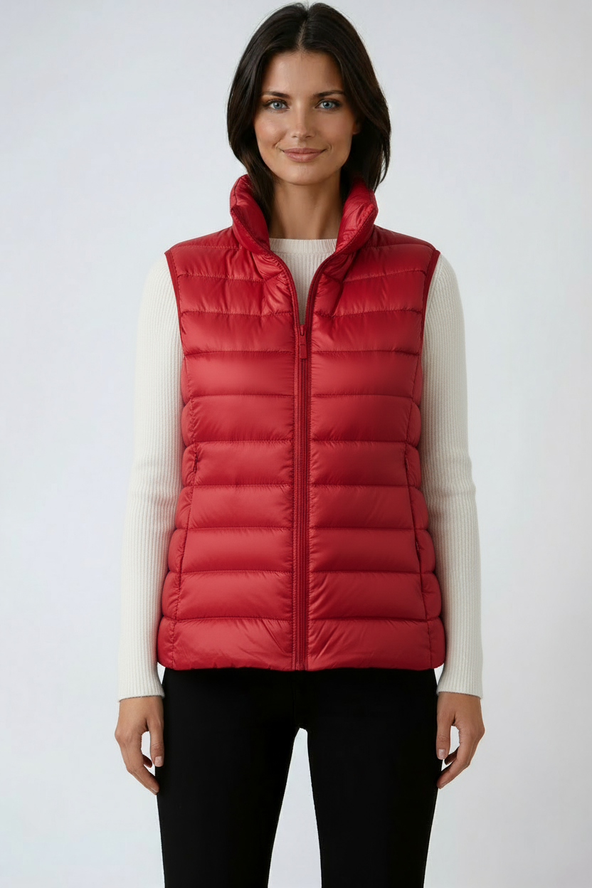 CHALECO ACOLCHADO – CUELLO ALTO SIN MANGAS