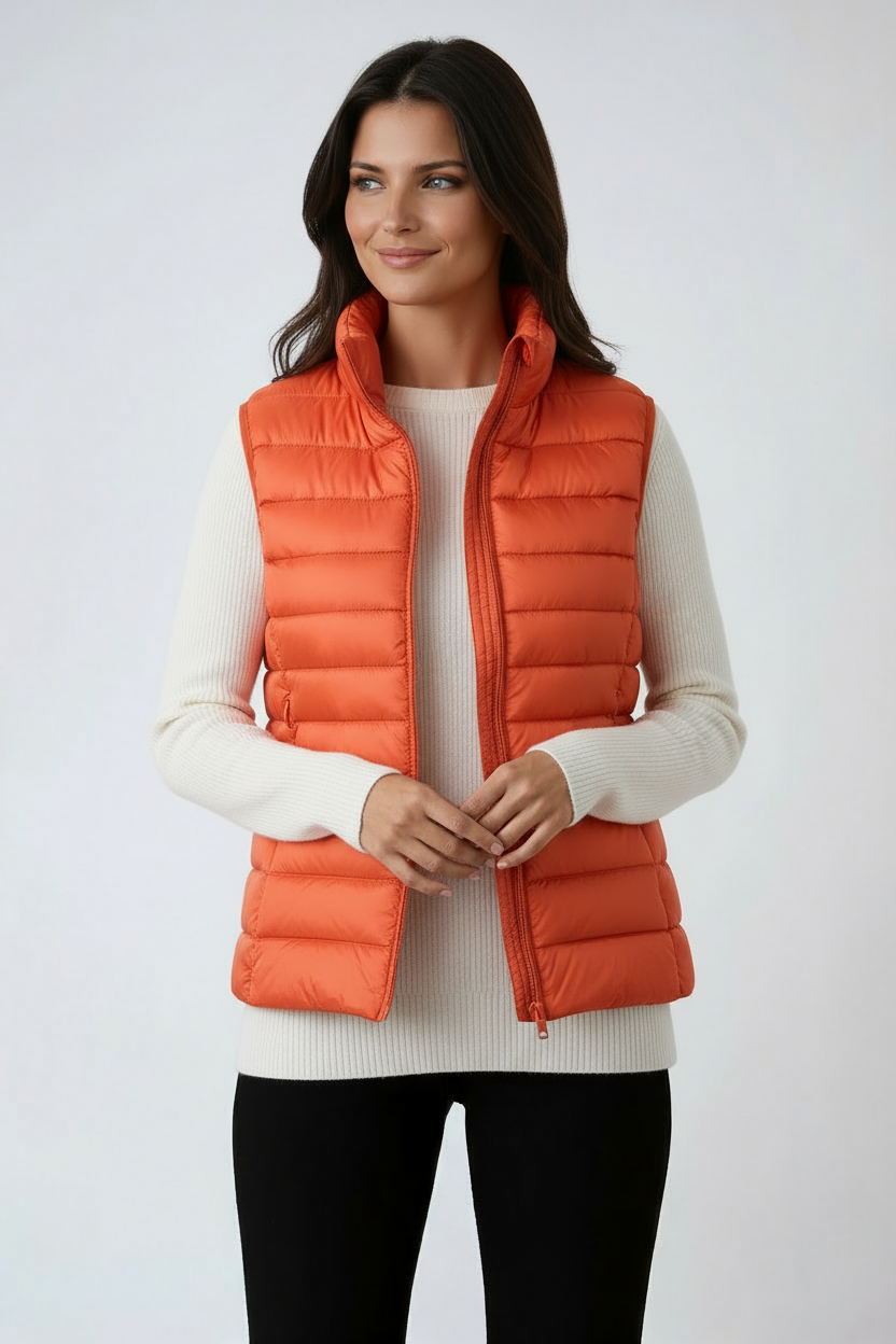 CHALECO ACOLCHADO – CUELLO ALTO SIN MANGAS