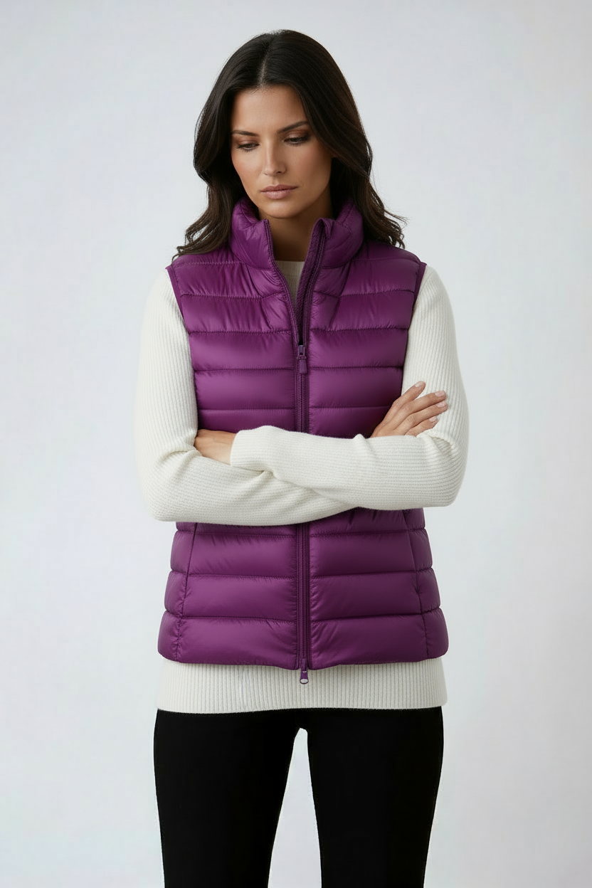 CHALECO ACOLCHADO – CUELLO ALTO SIN MANGAS