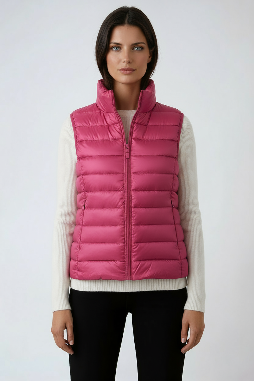 CHALECO ACOLCHADO – CUELLO ALTO SIN MANGAS