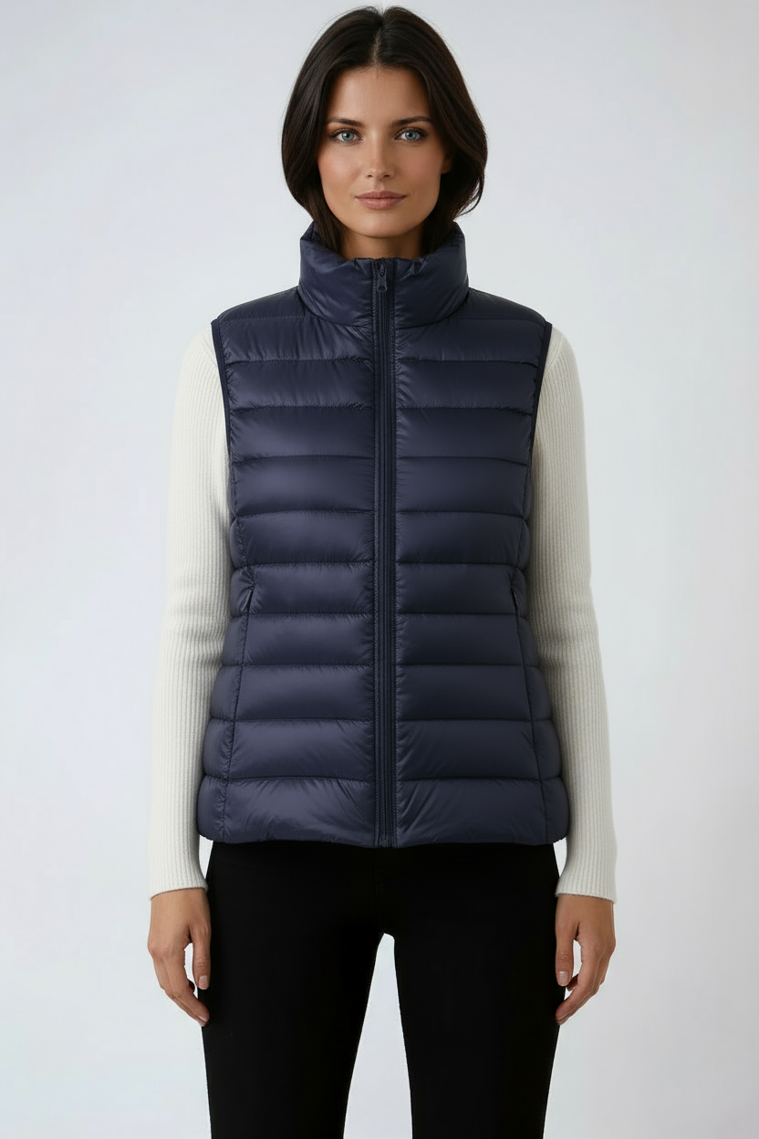 CHALECO ACOLCHADO – CUELLO ALTO SIN MANGAS