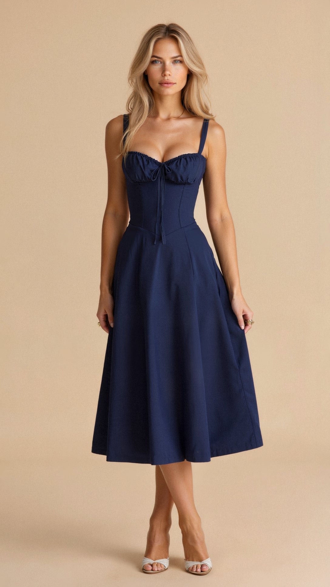 BUSTIER PARTY DRESS | STRUCTURED CORSET STYLE WITH FRONT SLIT