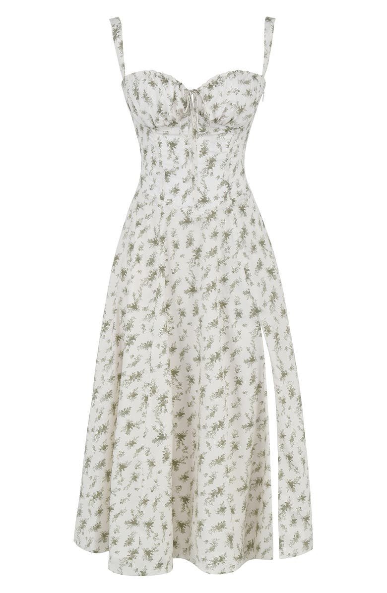 BUSTIER PARTY DRESS | STRUCTURED CORSET STYLE WITH FRONT SLIT