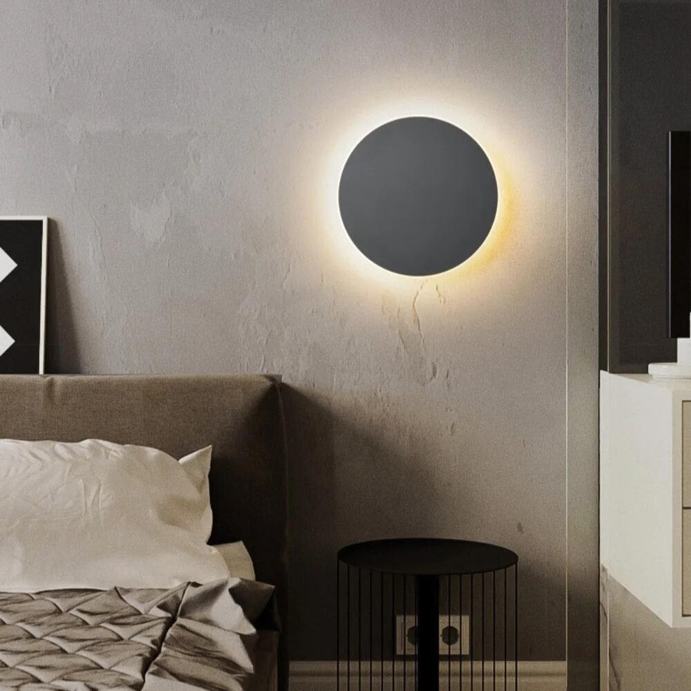Aplique LED redondo moderno nórdico de 1 luz