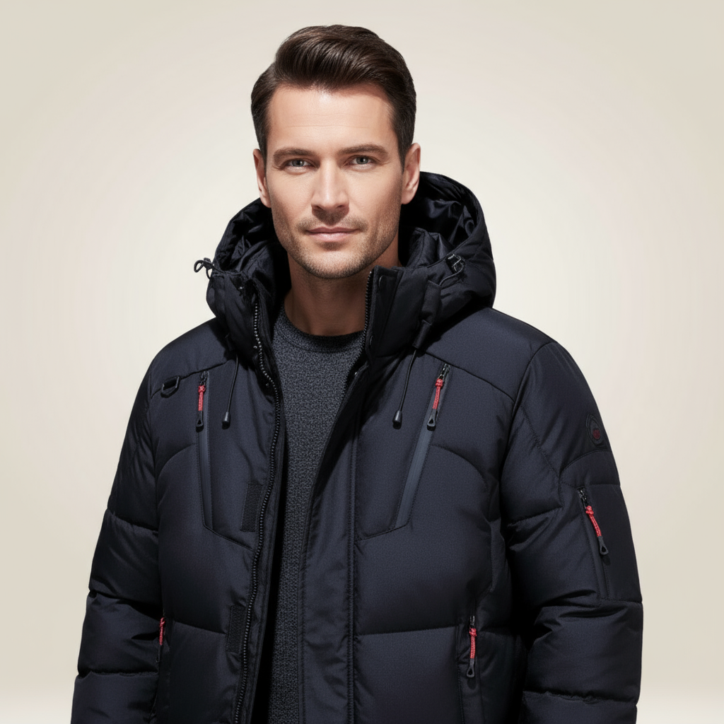 Nordfall Men’s Parka Winter Jacket – Thick Fleece-Lined Waterproof & Windproof Coat