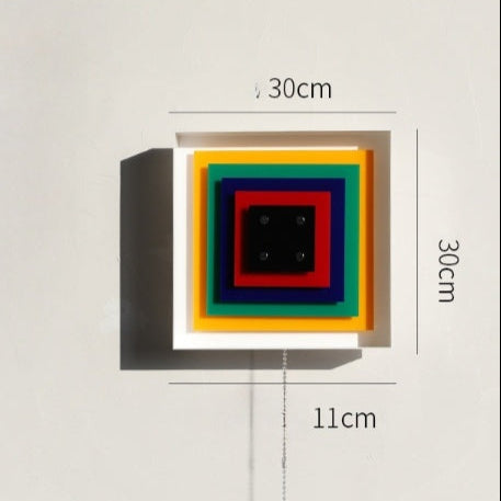 Memphis Bauhaus quadratischer Wandleuchter LED 1-Flammig