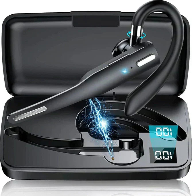 Auricular inalámbrico Bluetooth 5.1 con micrófono dual para camionero con cancelación de ruido