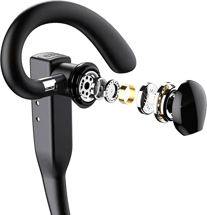 Auricular inalámbrico Bluetooth 5.1 con micrófono dual para camionero con cancelación de ruido