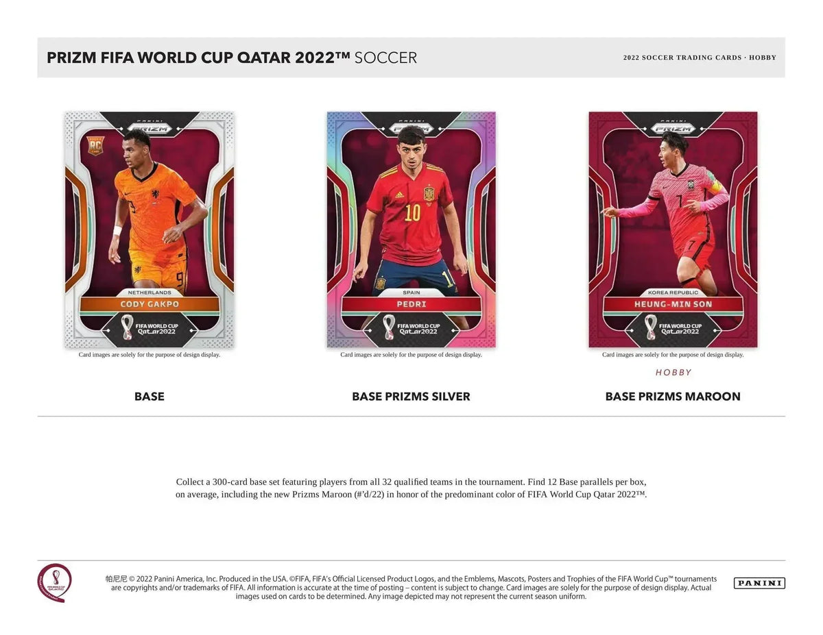 Panini - 2022 FIFA World Cup Prizm Football (Soccer) - Hobby Box (12 Packs)