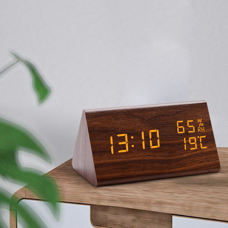 Reloj despertador LED inteligente con pantalla digital elegante y sensor de temperatura