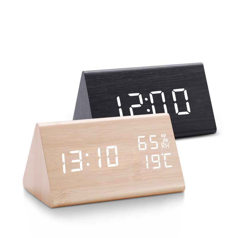 Reloj despertador LED inteligente con pantalla digital elegante y sensor de temperatura