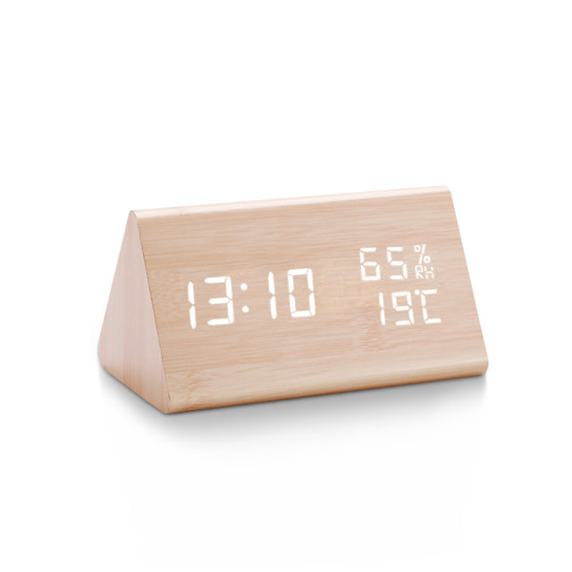 Reloj despertador LED inteligente con pantalla digital elegante y sensor de temperatura