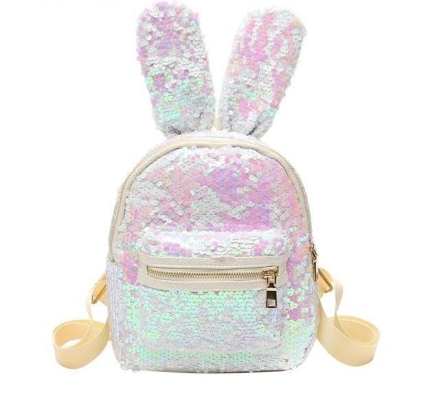 Bolso de hombro con orejas de conejo brillantes y adorables