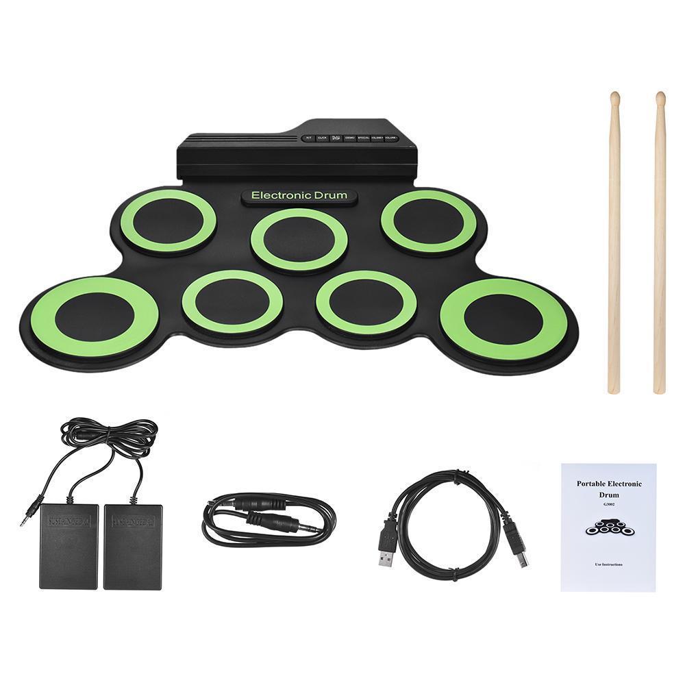 Set Portatile di Tamburo Elettronico Arrotolabile