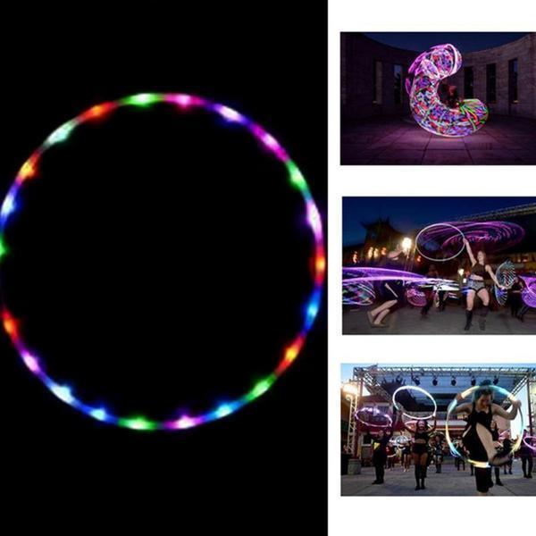 35''to 24" 24 to 10-LED Lights Glow in Dark Hula Hoop