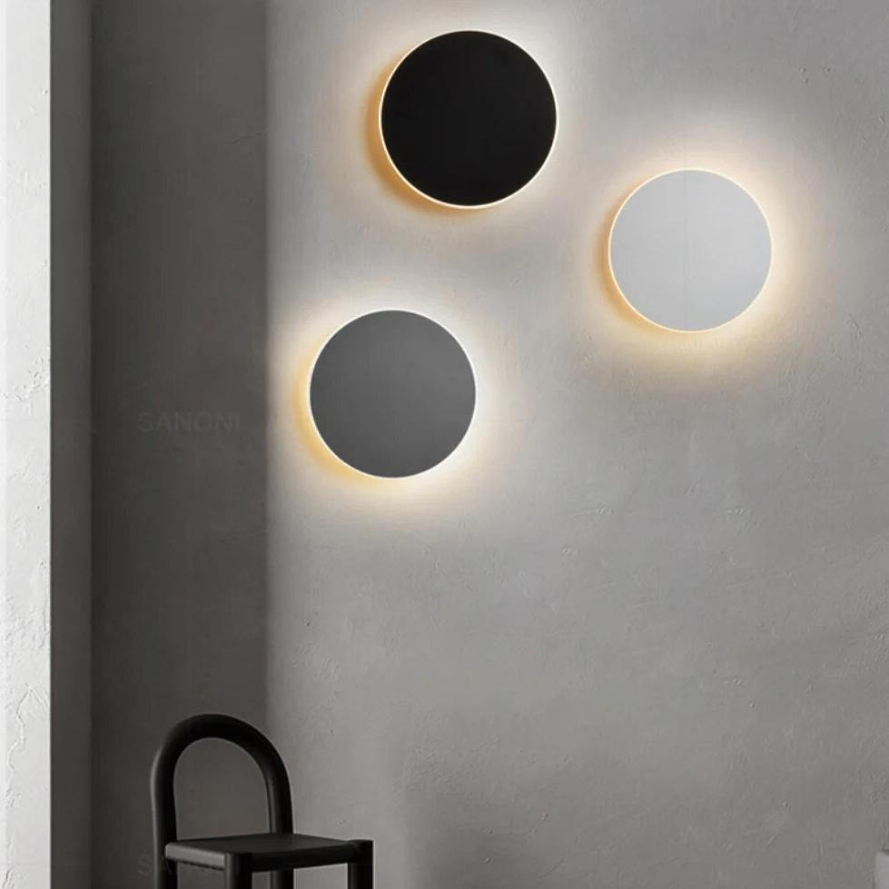 Aplique LED redondo moderno nórdico de 1 luz