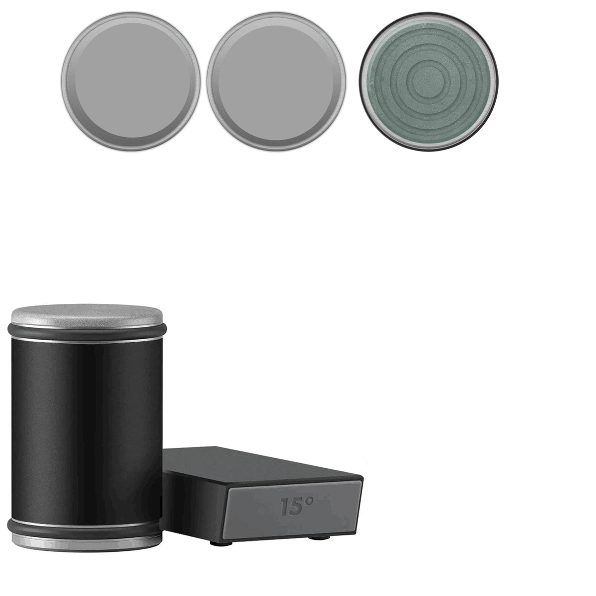 Affilacoltelli 2 in 1 con doppio angolo e supporto magnetico per coltelli