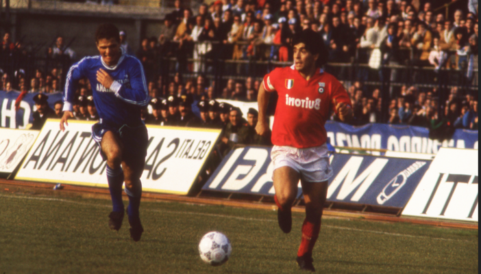 Camiseta Histórica Tercera Napoli 1987-1988 + Maradona 10