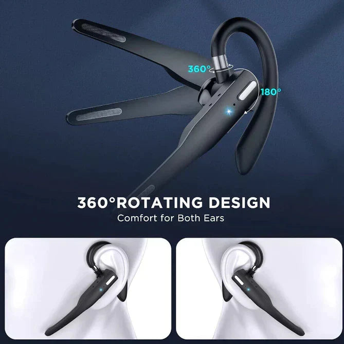 Auricular inalámbrico Bluetooth 5.1 con micrófono dual para camionero con cancelación de ruido