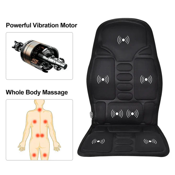 Premium Verwarmde Massagestoel – Rug- en Neksteun met Volledige Lichaamsondersteuning