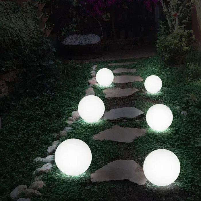 Moderner PE Kugel Außen Gartenleuchte LED wiederaufladbar