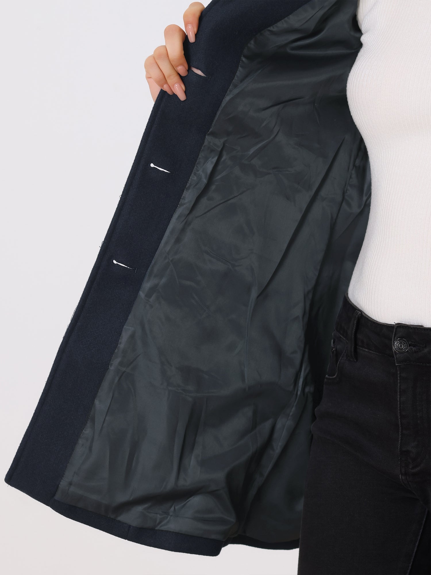 ENKELTKNAPPET VINTER TRENCHCOAT