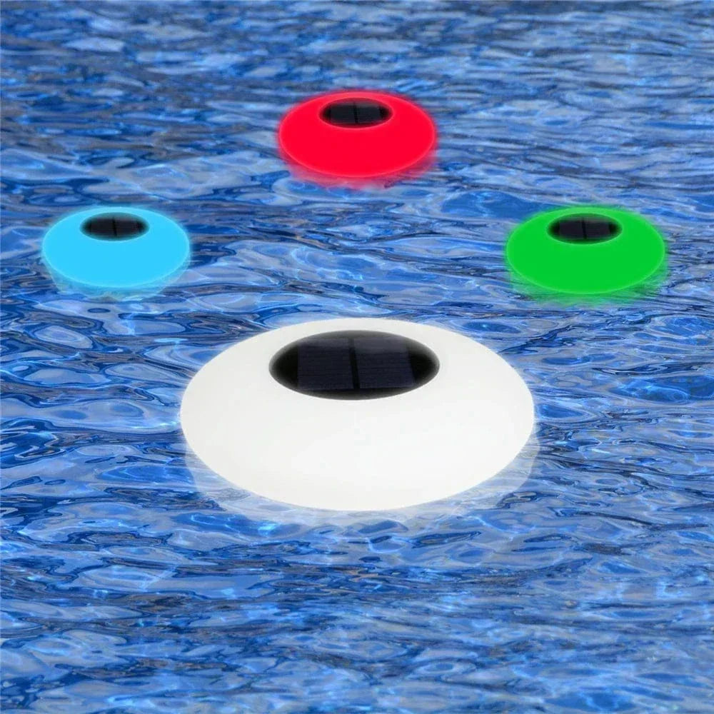 Lámpara LED solar flotante redonda de vidrio moderna 1 luz