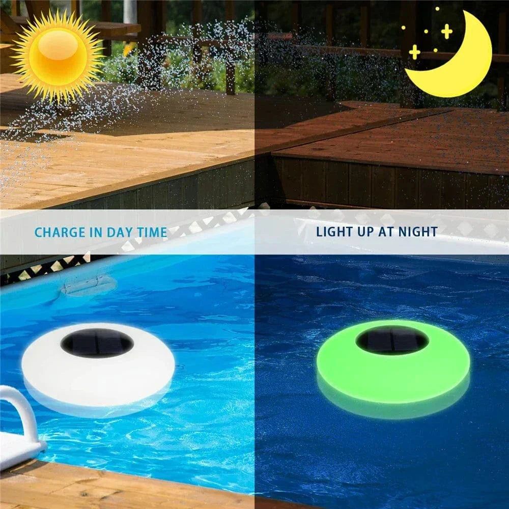 Lámpara LED solar flotante redonda de vidrio moderna 1 luz