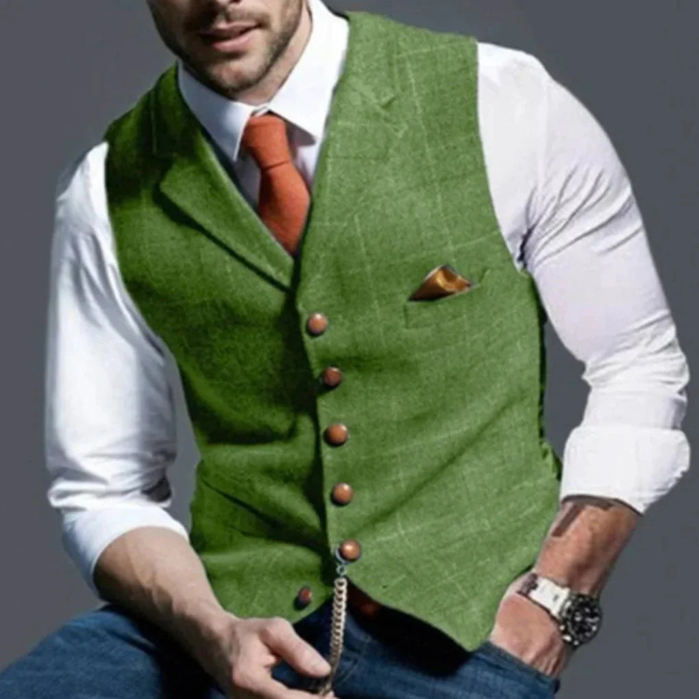 Gilet da uomo d'epoca – Eredità senza tempo con stile a strati