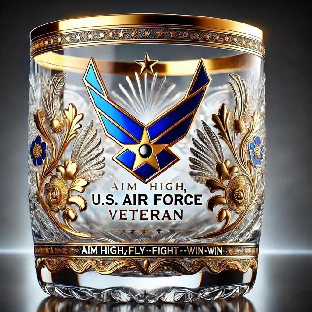 Veteran Tribute Patriotic Decorative Art Glass Heroes